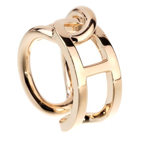 hermes chaine d'ancre ring gold